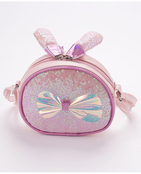 Pine Kids Sling Bag with Bow Applique - Pink