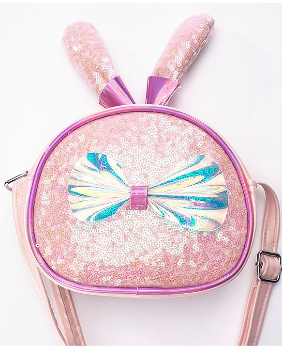 Pine Kids Sling Bag with Bow Applique - Pink