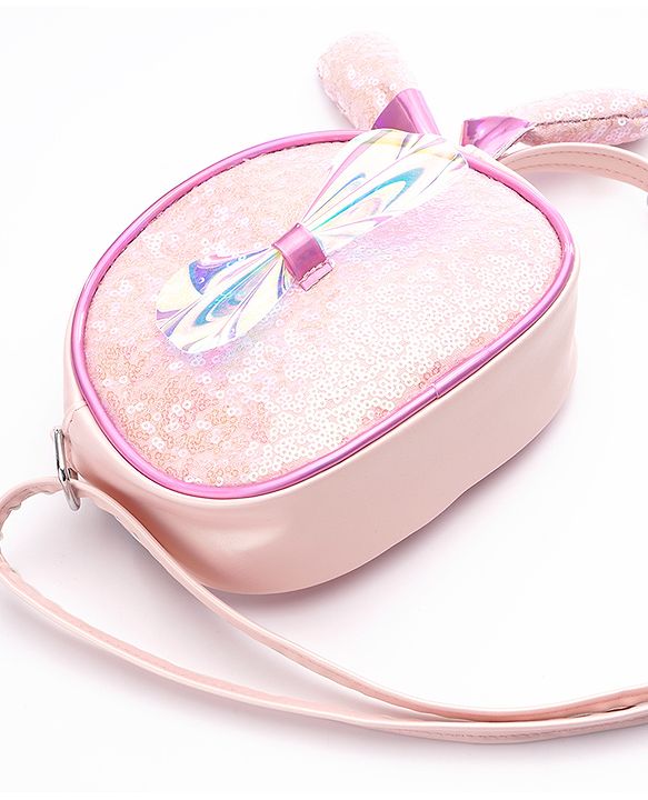 Pine Kids Sling Bag with Bow Applique - Pink