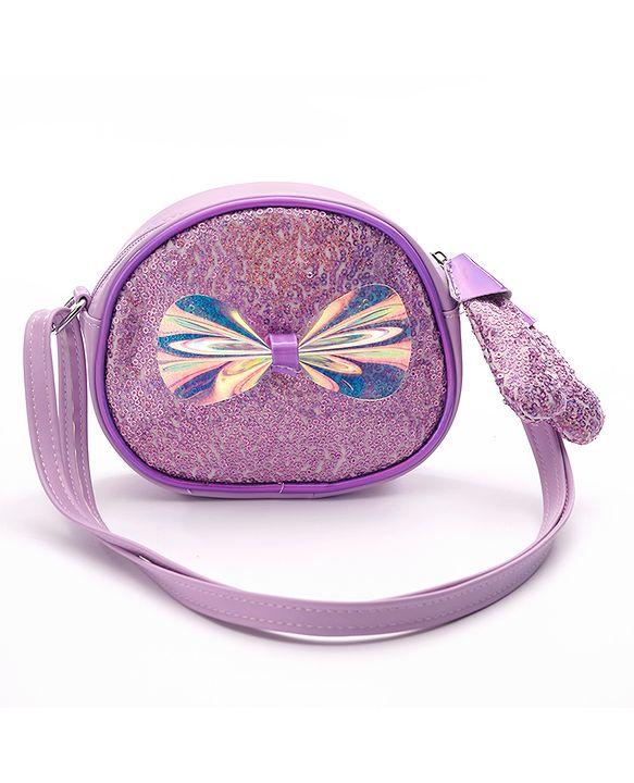 Pine Kids Sling Bag with Bow Applique - Pink
