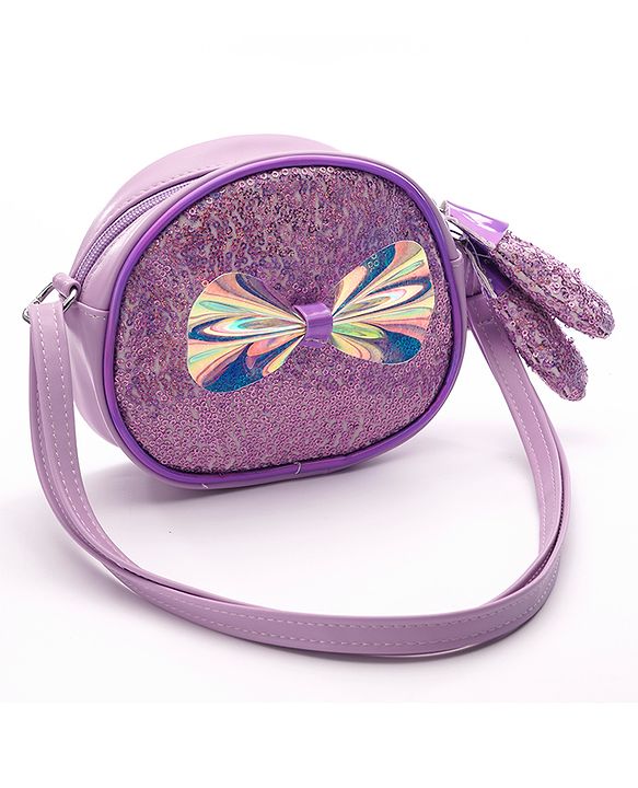 Pine Kids Sling Bag with Bow Applique - Pink