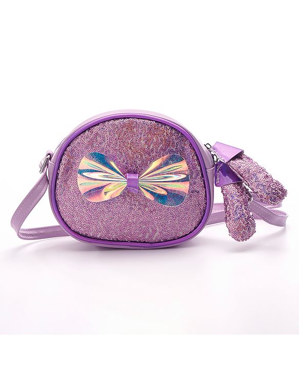 Pine Kids Sling Bag with Bow Applique - Pink