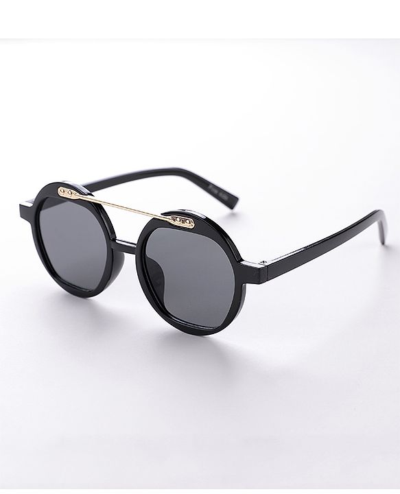 Pine Kids Sunglasses with Double Bridge - Black
