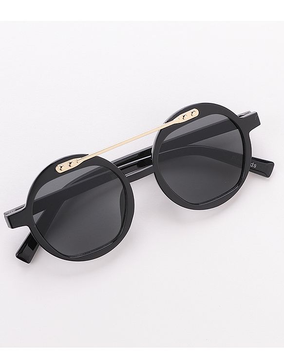 Pine Kids Sunglasses with Double Bridge - Black