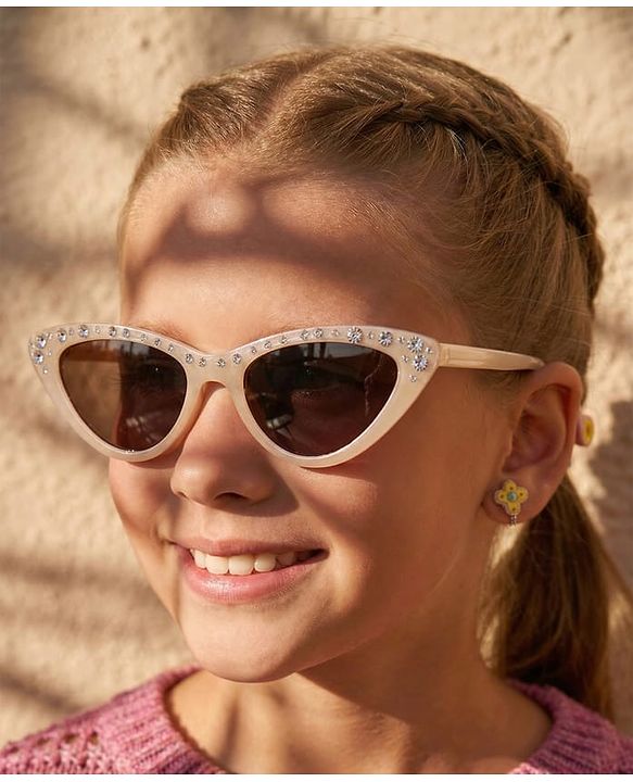 Pine Kids Geometric Sunglasses -Beige