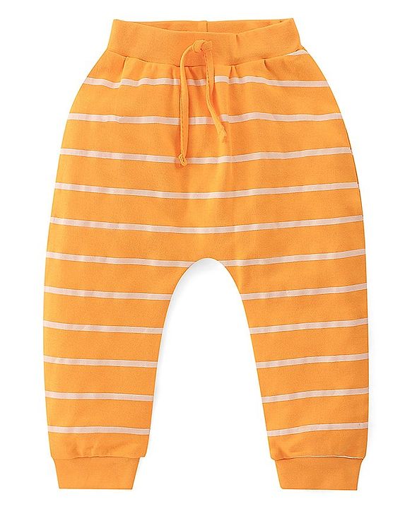 Babyhug Interlock Cotton Knit Full Length Stripes & Cars Print Diaper Pants Pack of 3 - Multicolour