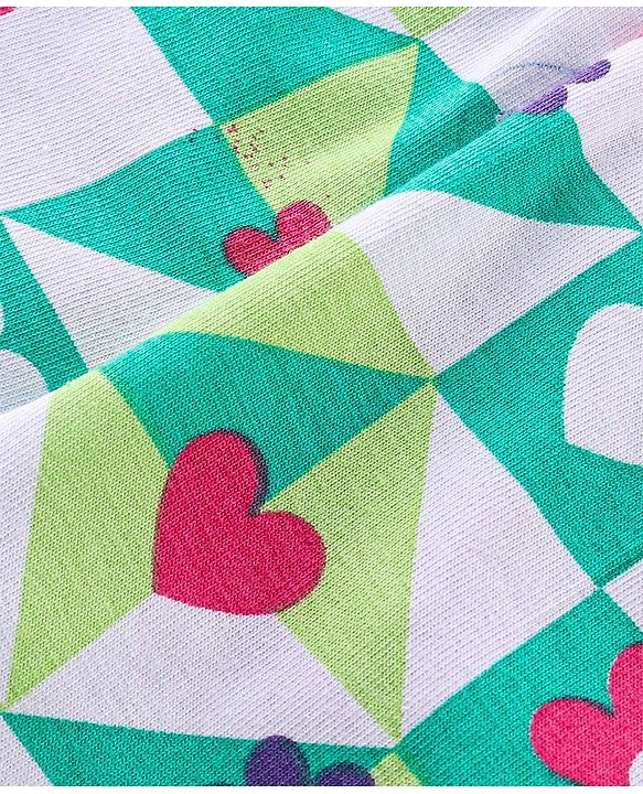 Babyhug Cotton Lycra Knit Stretchable Leggings Floral Print Pack of 3 - Multicolor