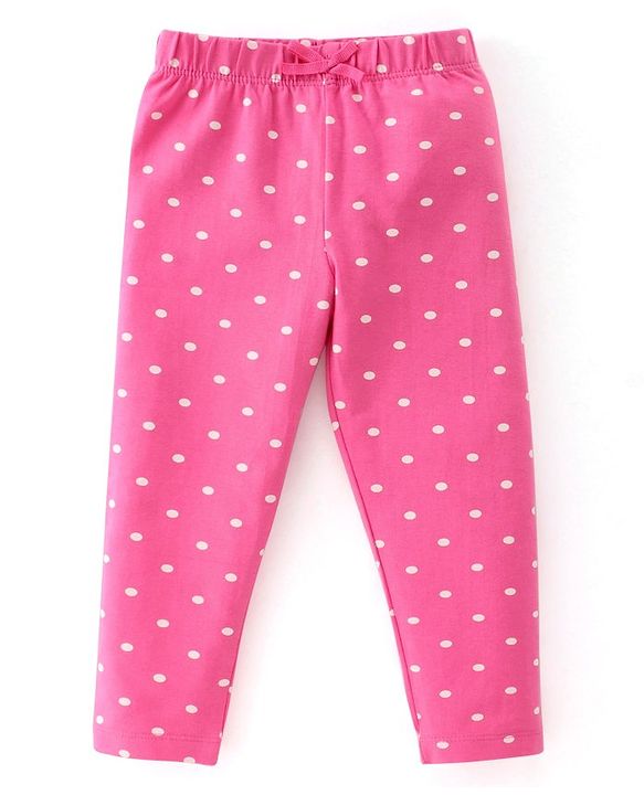 Babyhug Cotton Lycra Knit Stretchable Leggings Floral Print Pack of 3 - Multicolor