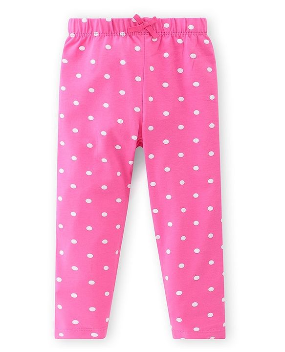 Babyhug Cotton Lycra Knit Full Length Leggings With Strech Floral Print Pack of 3 - Multicolor