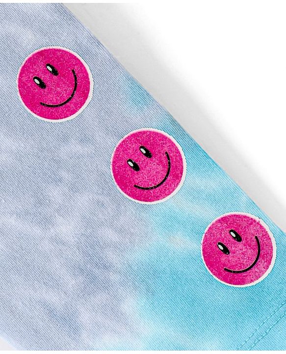 Babyhug Cotton Lycra Full Length Leggings With Smiley Print - Multicolour