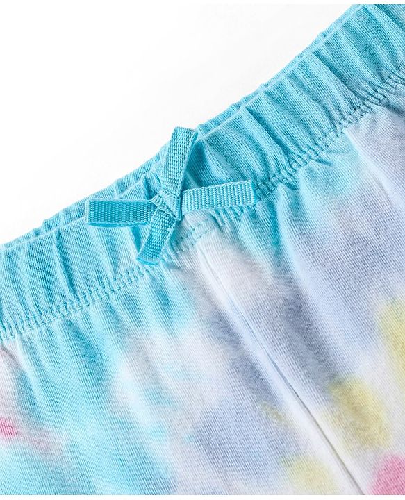 Babyhug Cotton Lycra Full Length Leggings With Smiley Print - Multicolour