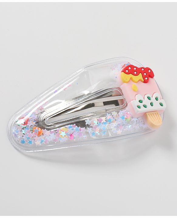Babyhug Snap Clips Icecream Applique Pack of 6 - Multicolour