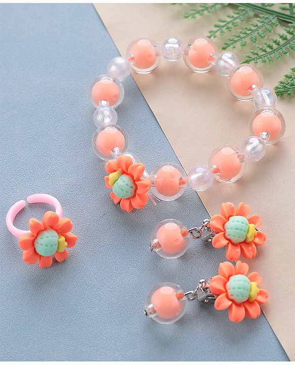 Babyhug Jewellery Set With Floral Design - Multicolor