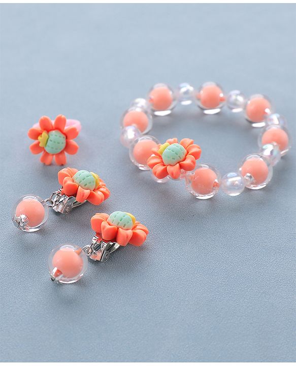 Babyhug Jewellery Set With Floral Design - Multicolor