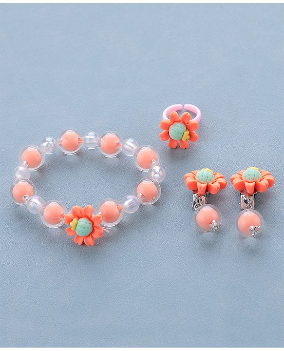 Babyhug Jewellery Set With Floral Design - Multicolor