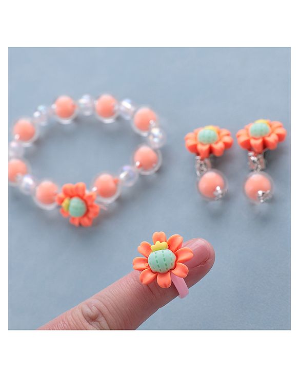 Babyhug Jewellery Set With Floral Design - Multicolor