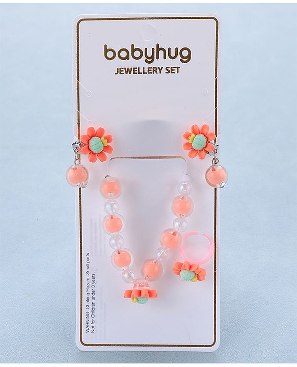 Babyhug Jewellery Set With Floral Design - Multicolor