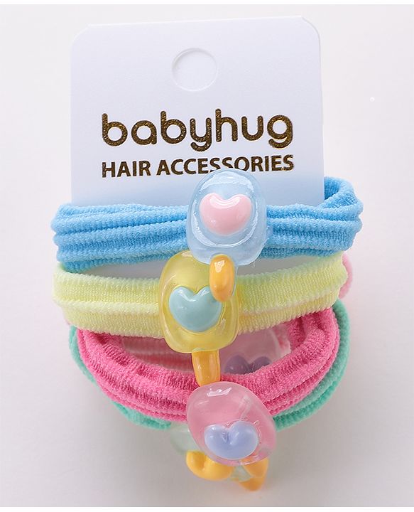 Babyhug Rubber Bands & Scrunchies Sets Icecream Applique Pack of 5 - Multicolour