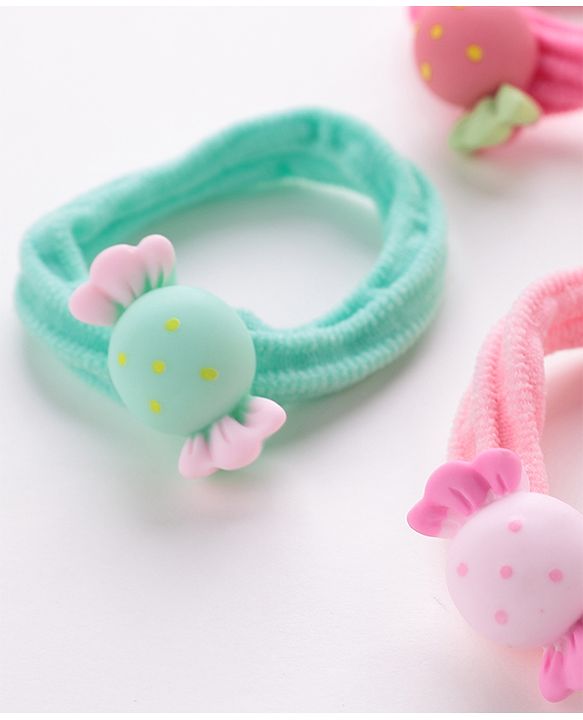 Babyhug Rubber Bands & Scrunchies Sets Candy Applique Pack of 5 - Multicolour