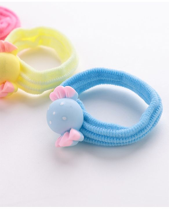 Babyhug Rubber Bands & Scrunchies Sets Candy Applique Pack of 5 - Multicolour
