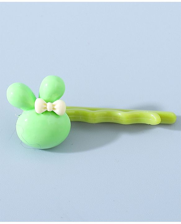 Babyhug Hair Pins And Clips Bunny Applique Pack of 10 - Multicolour