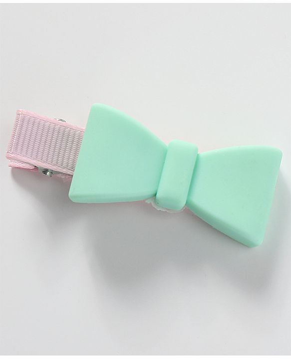 Babyhug Hair Pins And Clips with Bow Applique Free Size Pack of 5 - Multicolour