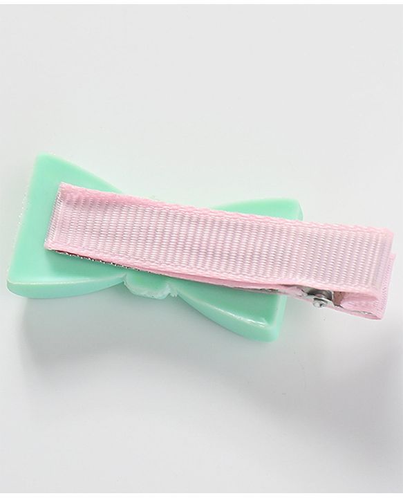 Babyhug Hair Pins And Clips with Bow Applique Free Size Pack of 5 - Multicolour