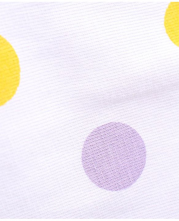 Babyhug Single Jersey Knit Full Sleeves Front Open Pyjama Set Polka Dots Printed - White