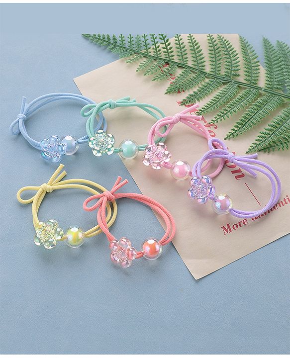 Babyhug Rubber Bands & Scrunchies Sets Pack of 6 - Multicolour