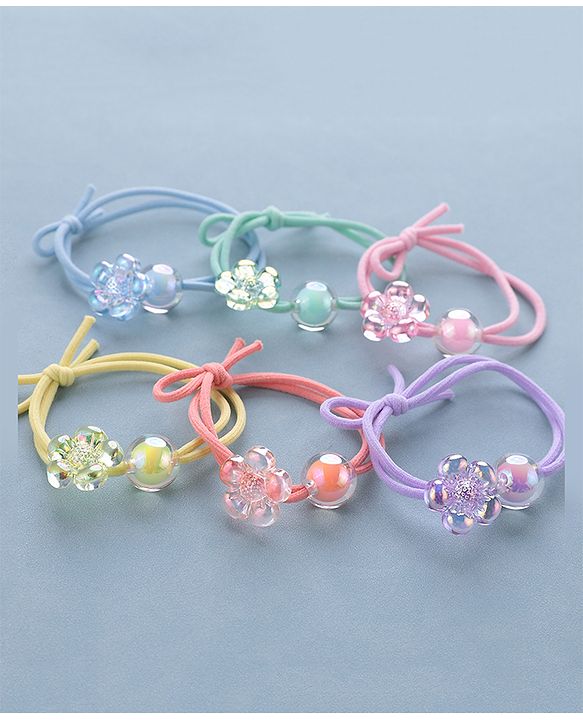 Babyhug Rubber Bands & Scrunchies Sets Pack of 6 - Multicolour
