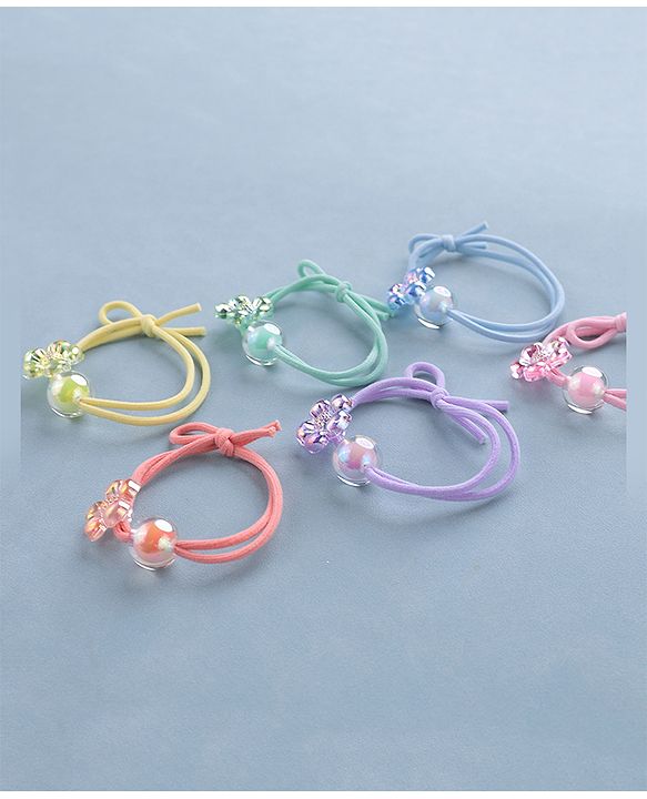 Babyhug Rubber Bands & Scrunchies Sets Pack of 6 - Multicolour