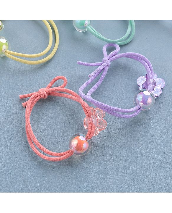 Babyhug Rubber Bands & Scrunchies Sets Pack of 6 - Multicolour