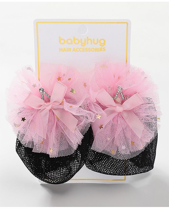 Babyhug Bow Shaped Scrunchies Pack of 2  - Pink