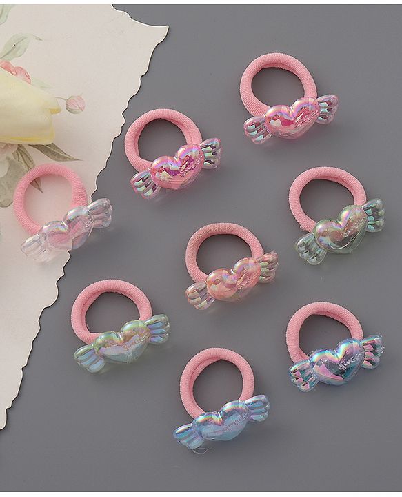 Babyhug Free Size Rubber Band Pack of 8 - Multicolor