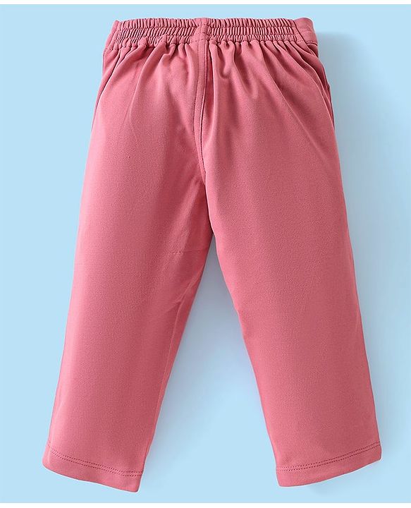Babyhug Knit Full Sleeves Solid Color Party Suit with Stretch Waistcoat & Cap - White & Pink