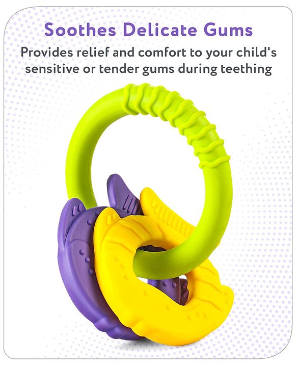 Babyhug Fish Shaped Silicone Teether- Multicolor