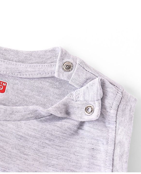 Babyhug Cotton Woven Half Sleeves Solid Shirt with T-Shirt - Blue