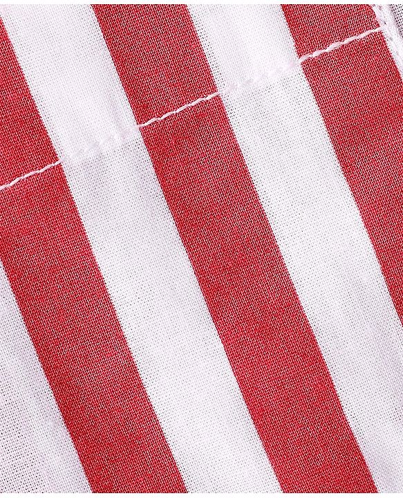 Babyhug Cotton Knit  Half Sleeves Striped Shirt- Red
