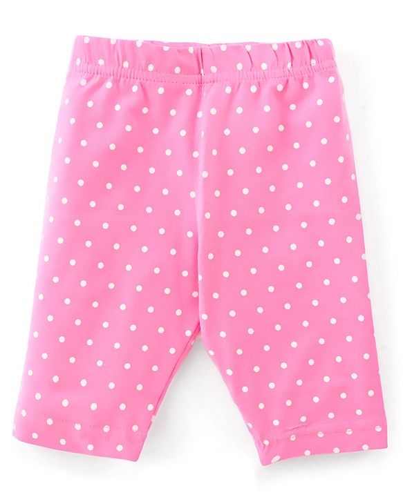 Babyhug Cotton Single Jersey Knit Three Fourth Length Legging Floral Print Pack Of 3 - Multucolor
