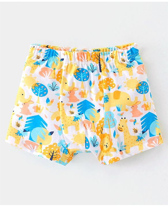 Babyhug 100% Cotton Briefs Bunny Print Pack of 3 - Multicolour