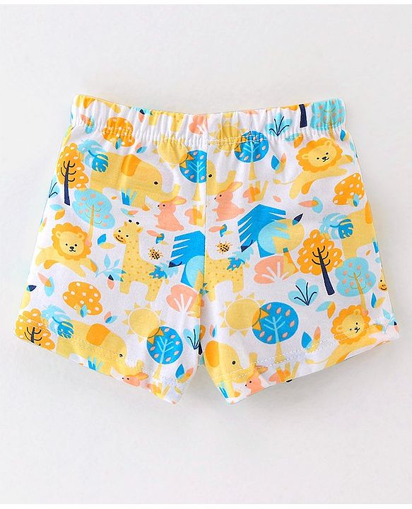 Babyhug 100% Cotton Briefs Bunny Print Pack of 3 - Multicolour