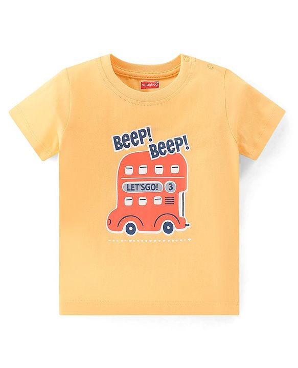 Babyhug Cotton Half Sleeves T-Shirts With Cars Graphics Pack of 3 - Multicolor