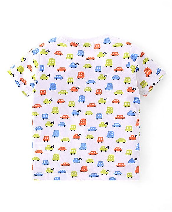 Babyhug Cotton Half Sleeves T-Shirts With Cars Graphics Pack of 3 - Multicolor