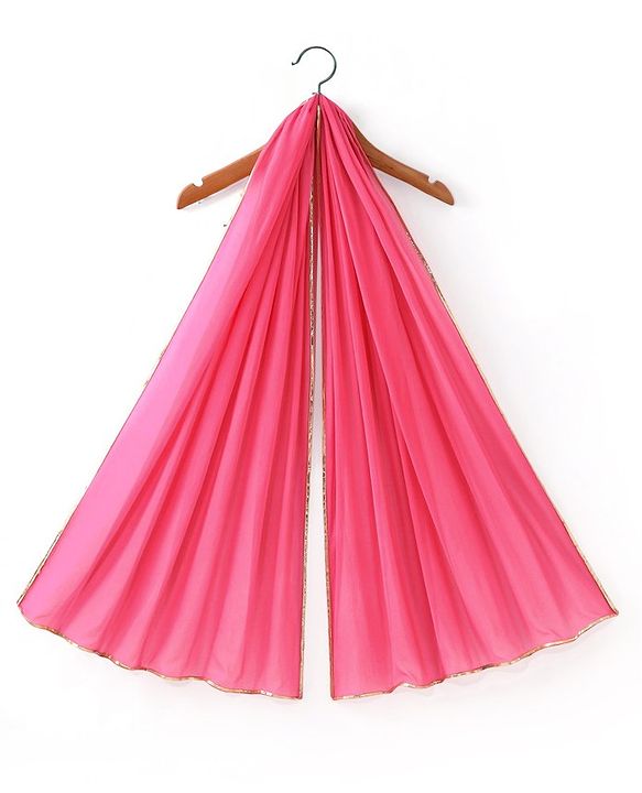 Babyhug 100% Cotton Woven Sleeveless Choli Lehenga  With Dupatta Floral Print - White & Pink