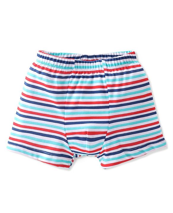 Babyhug 100% Cotton Briefs Striped & Football Printed Pack of 3 - Blue