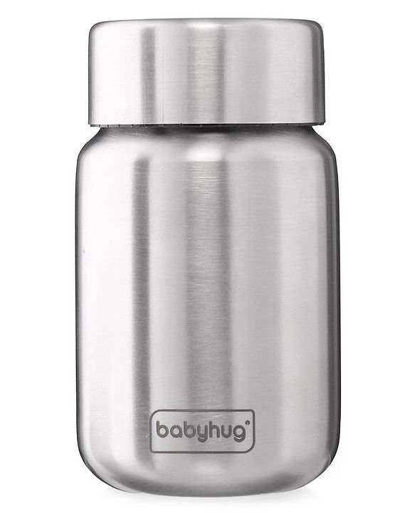 Babyhug Sterilizable Steel Feeding Bottle - 240 ml| BPA Free| Leak Resistant| BPA Free| 304 Grade| Anti-Colic| Newborns & Toddlers| Corrosion Resistant| Use as Water Bottle| Wide Neck