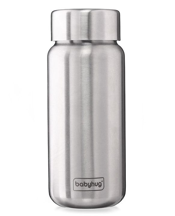 Babyhug Sterilizable Steel Feeding Bottle - 240 ml| BPA Free| Leak Resistant| BPA Free| 304 Grade| Anti-Colic| Newborns & Toddlers| Corrosion Resistant| Use as Water Bottle| Wide Neck