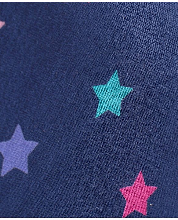 Babyhug Cotton Knit Three Fourth Length Stars & Polka Dots Printed Leggings Pack of 3 - Pink Yellow & Blue