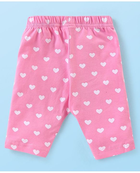 Babyhug Knit Three Fourth Leggings Bugs Print & Solid Pack of 3 - Multicolour