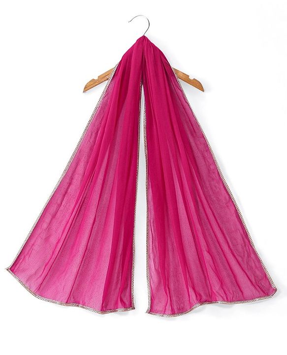 Babyhug Woven Sleeveless Choli With Lehenga & Dupatta Set Floral Embroidery - Pink